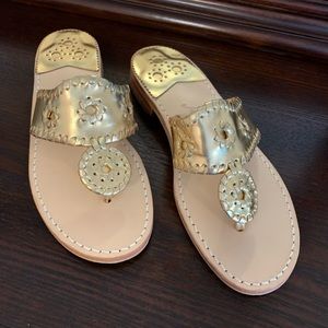 Jack Rogers Gold Sandals Size 7